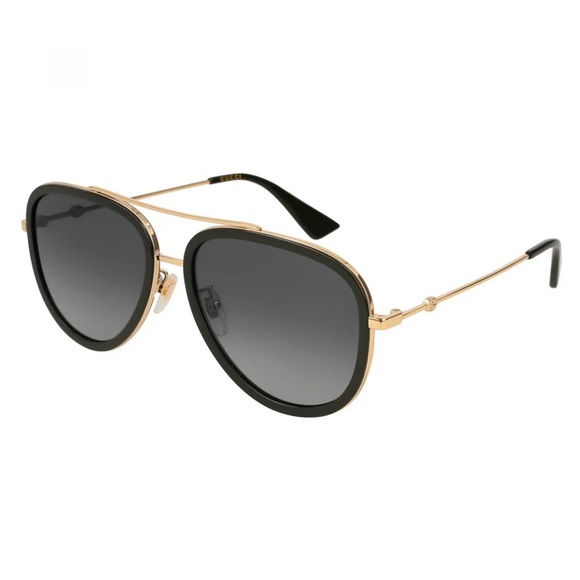 Gucci Sunglasses GG0062S 011 Gold/Grey Polarized - Picture 1 of 1